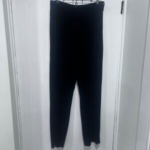 Lauren Ralph Lauren Womens Black Velvet Side Zip Straight Leg Pants Size M